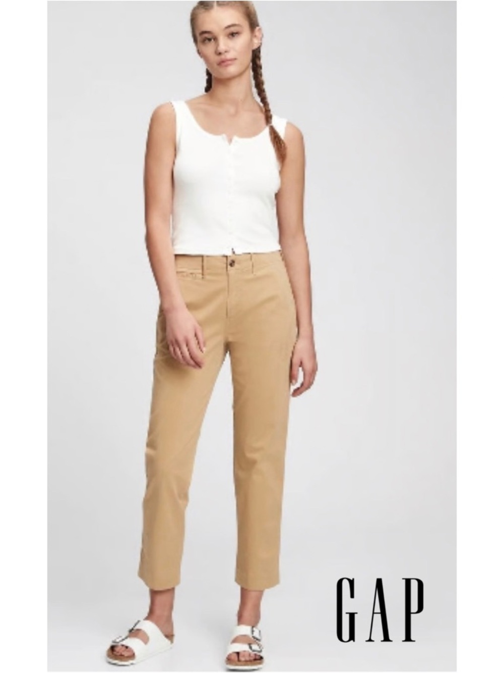 GAP Women’s HR Straight Khaki